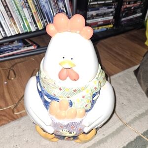 Colorful Ceramic Chicken Cookie Jar